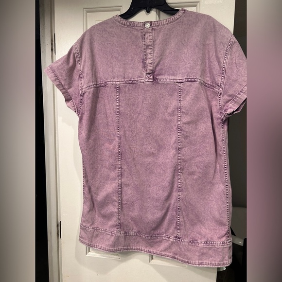 Free People Arland Purple Acid Wash Mini Dress - Picture 6 of 11